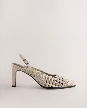 Next Forever Comfort Weave Slingback Heels - Natural