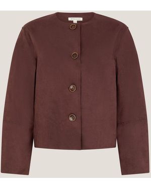 Monsoon Rowan Suedette Jacket - Red