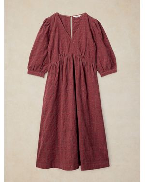 White Stuff Besticktes Cordkleid „Lucy" Von - Rot