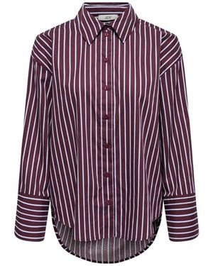 Jdy Cotton Classic Stripe Shirt - Purple
