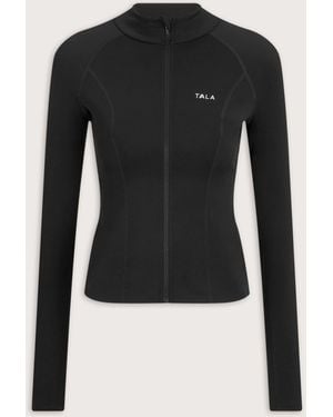 Tala Full Length Running Jacket Shadow - Black