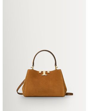 Tory Burch Tory Burch Eleanor Suede Mini Satchel Bag - Natural