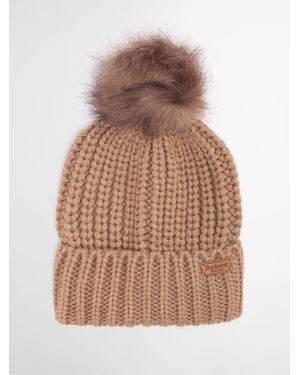Barbour Knit Saltburn Beanie Hat - Brown