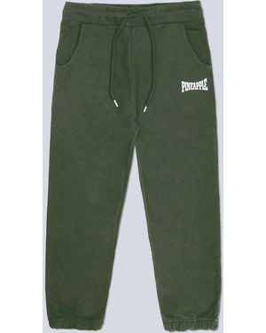Pineapple Oversized Pocket Cuffed Sweatpants - Green