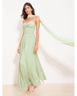 Lipsy Bridesmaid Multiway Scarf Maxi Dress - White