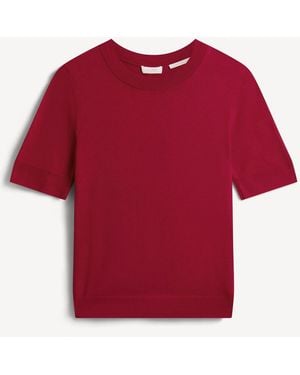 Hobbs Winnie Knitted T-Shirt - Red