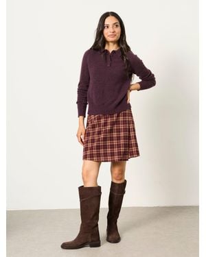FatFace Fatface Elissa Kilt Skirt - Purple