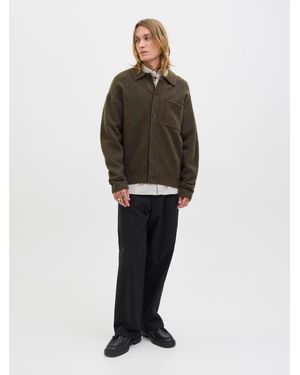 Jack & Jones Long Sleeve Knitted Button Cardigan - Brown