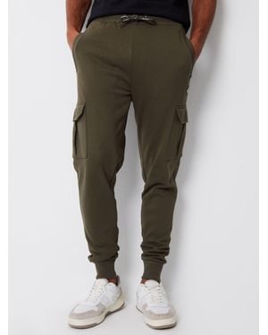 Threadbare Cotton Blend Cuffed Cargo Sweatpants - Green