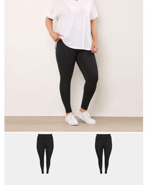 Evans Stretch Leggings 2 Pack - Natural