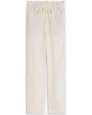 Boden Islington Linen Crop Pants - White