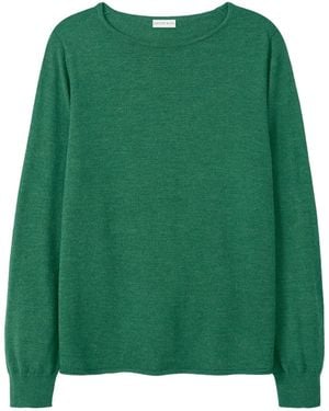 Celtic & Co. Fine Knit Boat Neck Sweater - Green