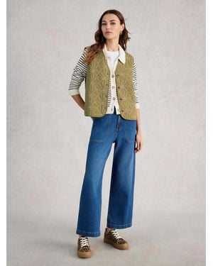 White Stuff Ayra Quilted Gilet - Blue