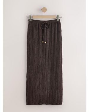Next Jersey Column Skirt - Brown