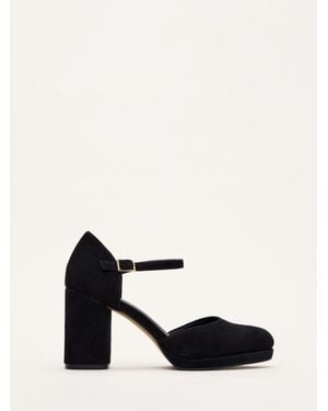 Phase Eight Suede Platform Shoes - Schwarz