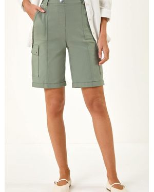 Roman Cargo Pocket Stretch Shorts - Green
