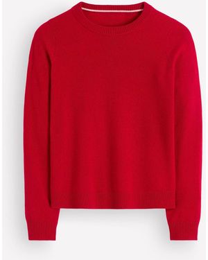 Boden Elsie Cashmere Crew Sweater - Red