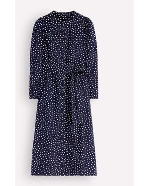Boden Louise Midi Shirt Dress - Blue