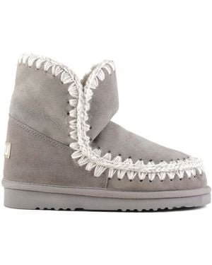 Mou Eskimo 18 Sheepskin Lined Suede Boots - Gray
