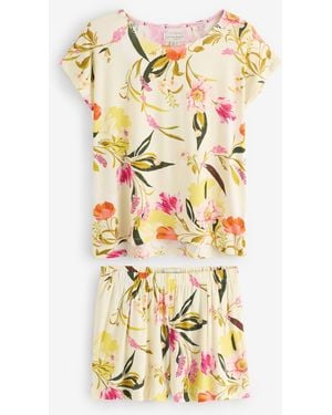 Ted Baker Floral Jersey Viscose Pajamas Set - Metallic