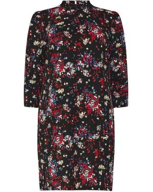 M Com Floral Tunic Dress - Black