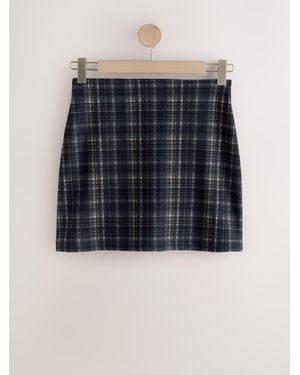 Next Brushed Mini Skirt - Blue