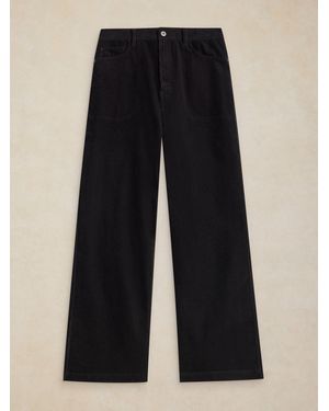 White Stuff Tia Cord Wide Leg Pants - Black