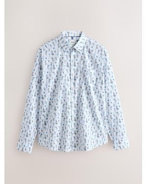 Next Regular Fit N. Premium Long Sleeve Shirt - Blue