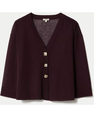 Jigsaw Sheer Cardigan - Purple