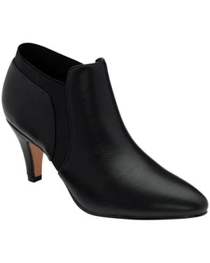 Lotus Heeled Shoe Boots - Black