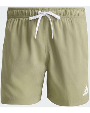 adidas 3 Stripes Swim Shorts 5 Inch - Green