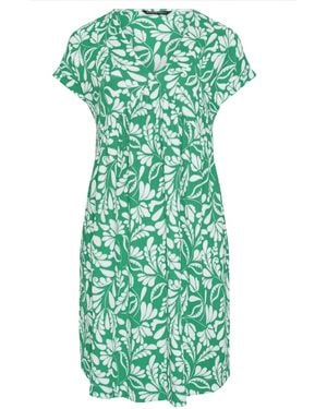 Evans Jersey Crepe Short Dress - Green