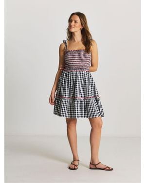 Simply Be Gingham Mini Beach Dress - Black