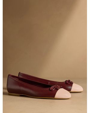 Russell & Bromley Burgundy Sunbury Ballet Flats - Brown
