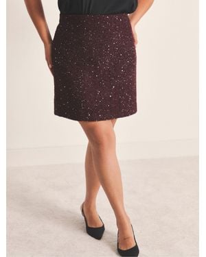Simply Be Boucle Mini Skirt - Brown