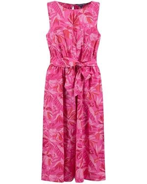 Weird Fish Bright Nalani Printed Viscose Jumpsuit - Pink