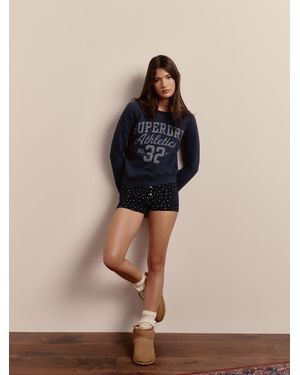 Superdry Cotton Mini Pajama Shorts - Natural
