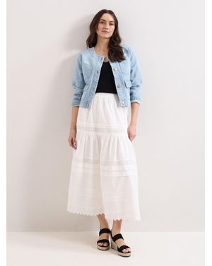 Phase Eight Rosa Tiered Skirt - White