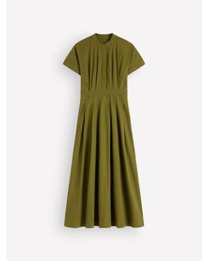 Boden Grown On Sleeve Midi Dress - Green