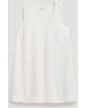 Hush Maris Linen Blend Mini Dress - White