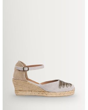 Penelope Chilvers Mary Jane Dali Espadrille Wedge Shoes - Natural