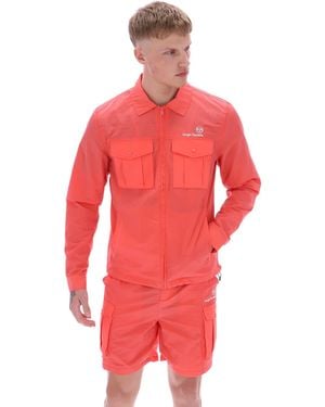 Sergio Tacchini Regular Fit Luciano Shacket - Red