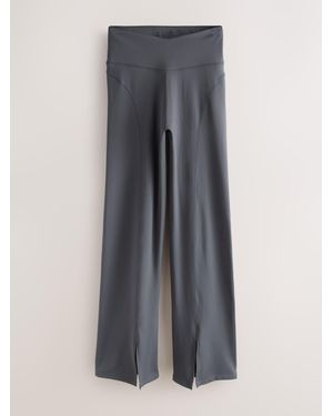 Self High Waist Flared Leggings - Grey
