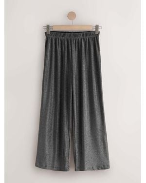 Next Wide Leg Lurex Pants - Metallic