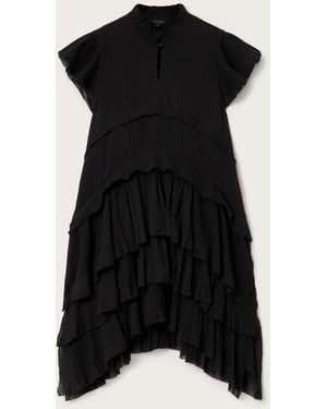 AllSaints Allsaints Cavarly Short Sleeve Mini Dress - Black