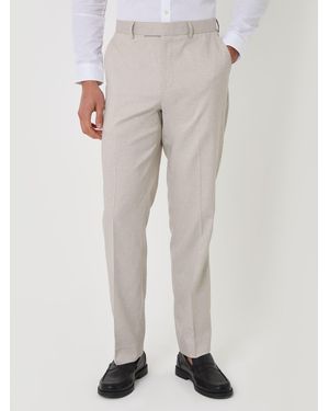 Threadbare Tailored Fit Regular Suit Trousers - Natural