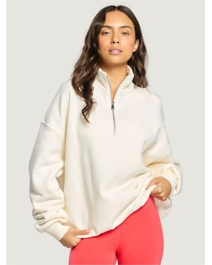 Gym+Coffee Sierra Half Zip Sweatshirt - Natural