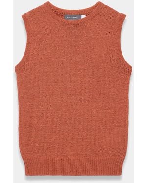 Mint Velvet Mint Velvet Cotton Blend Knit Top - Orange