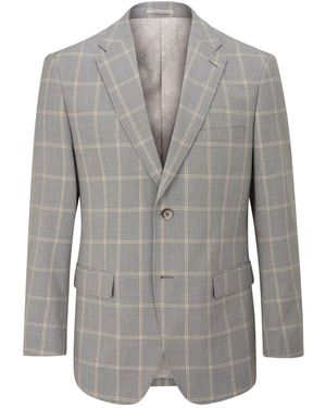 Skopes Burkart Check Tailored Fit Jacket - Gray