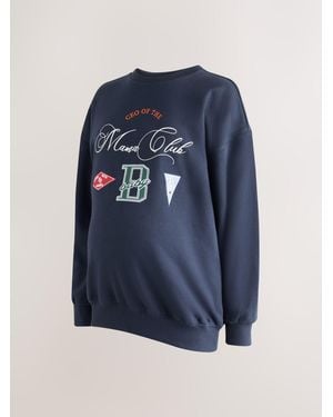 Next Maternity Mama Club Sweatshirt - Blue